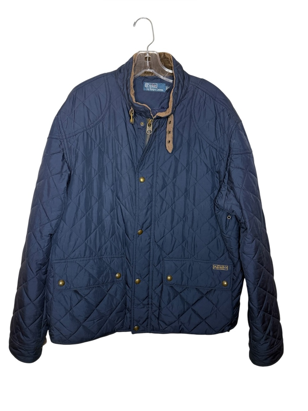 Vintage Polo Ralph Lauren Quilted Field Jacket Coat Navy Size XL